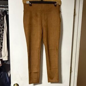 Suede High-Waisted Leggings